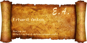 Erhard Antos névjegykártya